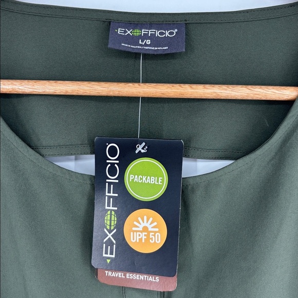 ExOfficio Kizmet Argenta Green Hiking Dress With Pockets Women’s Size Large NWT! - Picture 4 of 15